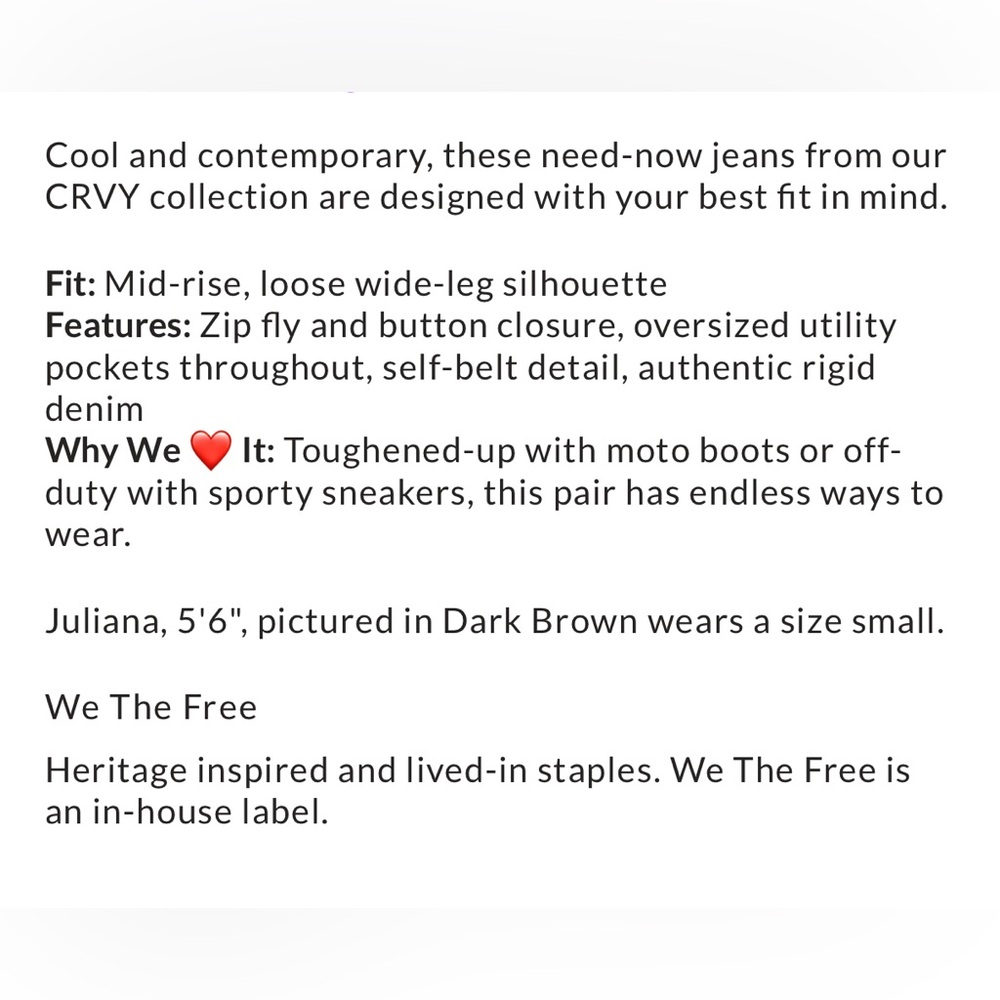 Free People CRVY Outlaw Jeans - Picture 6 of 6